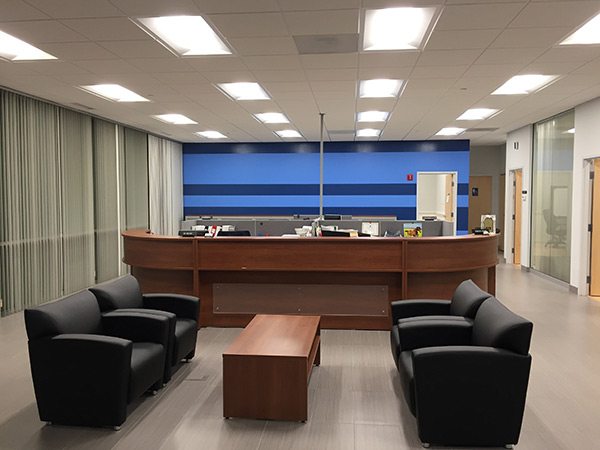 DJA DAIICHI JITSUGYO (AMERICA), INC. Headquarters, Wood Dale, Illinois, building interior, waiting area